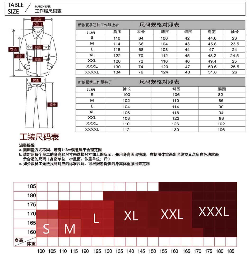 深蓝夏季短袖工作服AD12-2(图3)